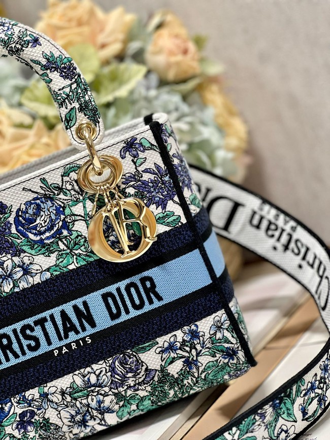 Dior MEDIUM LADY D-LITE BAG Embroidery M0565OE-7