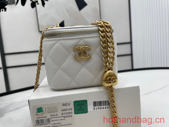 Chanel NANO CLUTCH WITH CHAIN A68129 white