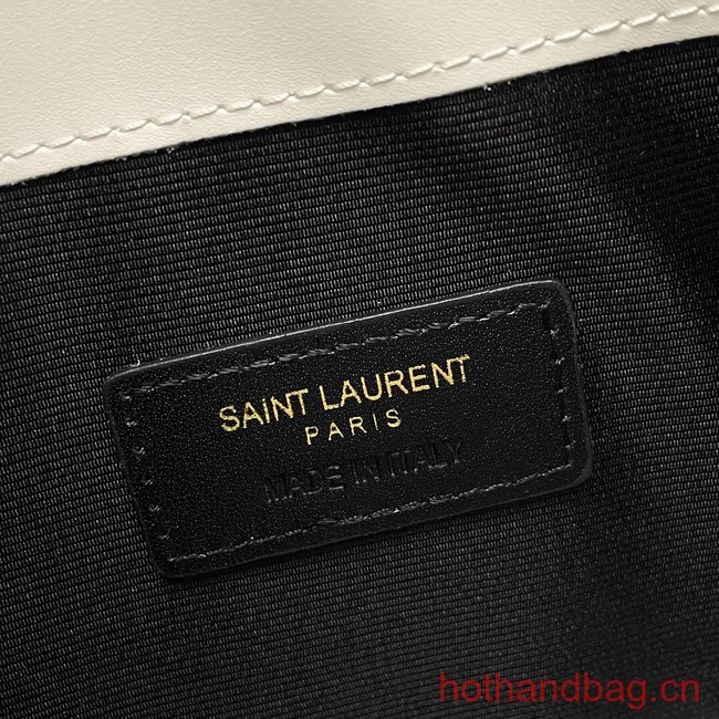 SAINT LAURENT UPTOWN POUCH IN SMOOTH LEATHER 565739 WHITE