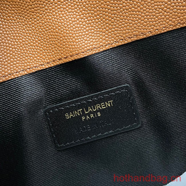 SAINT LAURENT UPTOWN POUCH IN GRAIN LEATHER 565739 brown