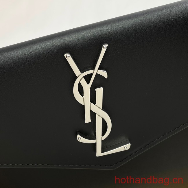 SAINT LAURENT UPTOWN POUCH IN SMOOTH LEATHER C565739 BLACK