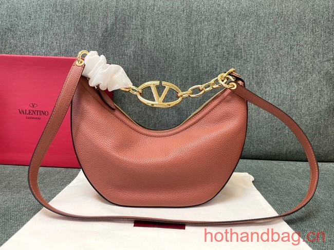 VALENTINO Vlogo Moon small leather HOBO bag chain N08J Watermelon red