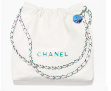 chanel 22 small handbag AS3260 white