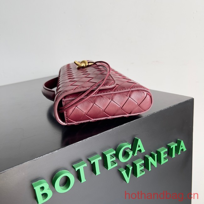 Bottega Veneta Long Clutch Andiamo With Handle 741511 Barolo