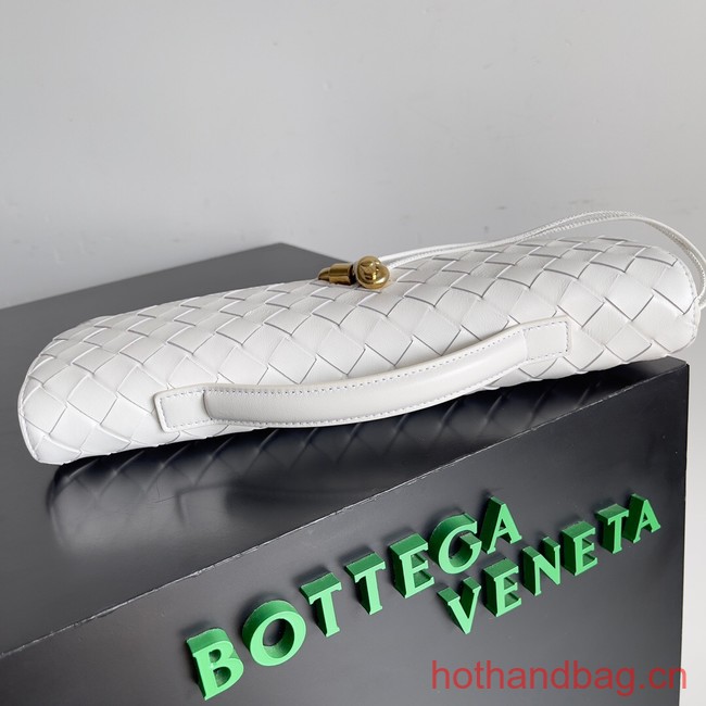 Bottega Veneta Long Clutch Andiamo With Handle 741511 white
