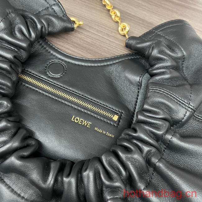 Loewe Squeeze Medium Napa sheepskin leather bag 652328 black
