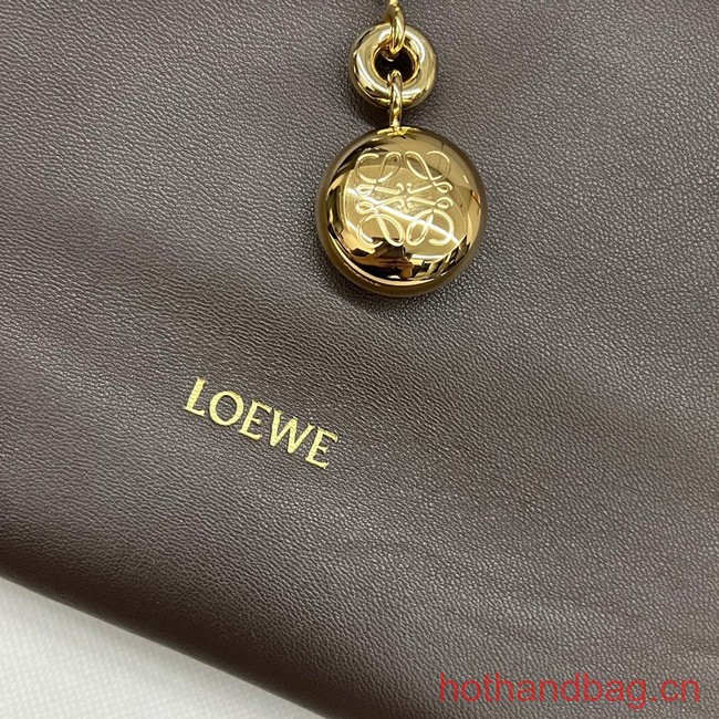 Loewe Squeeze small Napa sheepskin leather bag 652329 Coffee