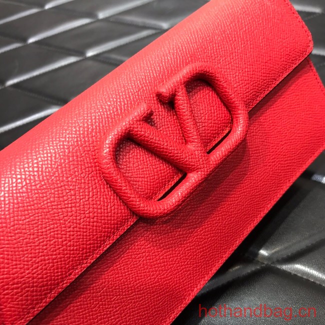 VALENTINO grain calfskin leather bag 0681 red