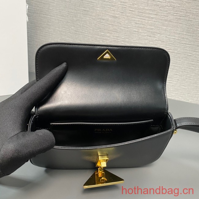 Prada Leather shoulder bag 1BD339 black