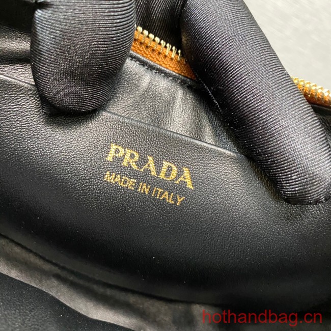 Prada leather shoulder bag 1BC199 black