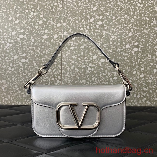 VALENTINO V logo MINI LOCO sheepskin bags B0L97 silver