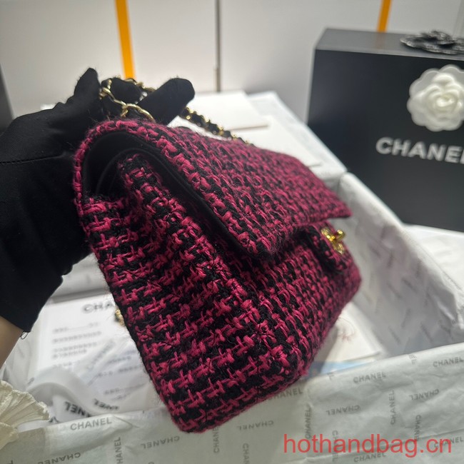 Chanel CLASSIC HANDBAG A01112 red&black