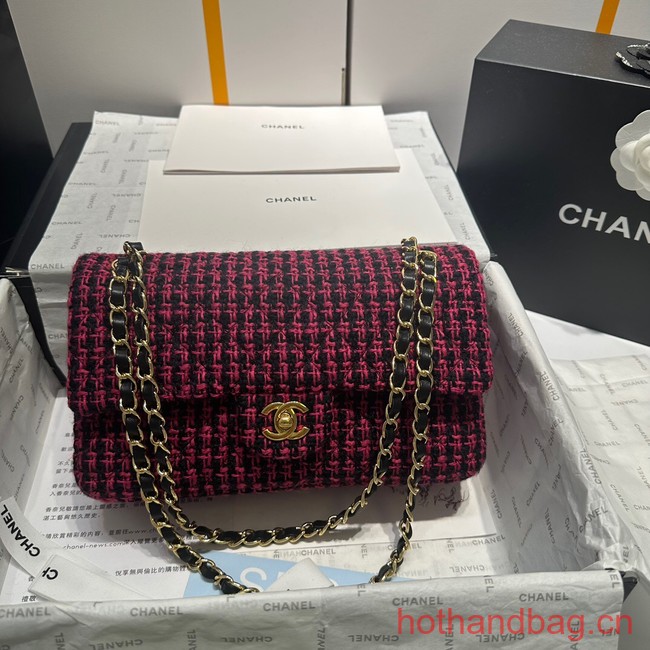 Chanel CLASSIC HANDBAG A01112 red&black