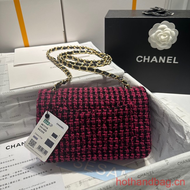 Chanel CLASSIC HANDBAG A01116 red&black