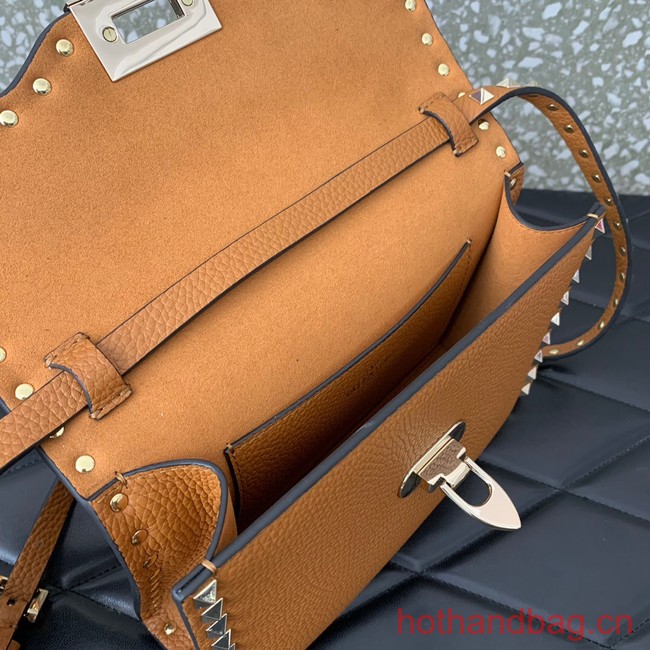 VALENTINO GARAVANI Loco Calf leather bag 0322 brown