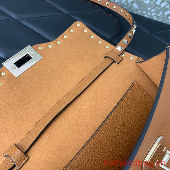 VALENTINO GARAVANI Loco Calf leather bag 0322 brown