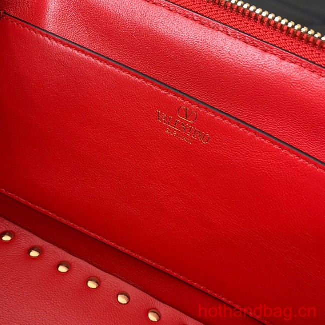 VALENTINO Rockstud calfskin bag KSE0NO red