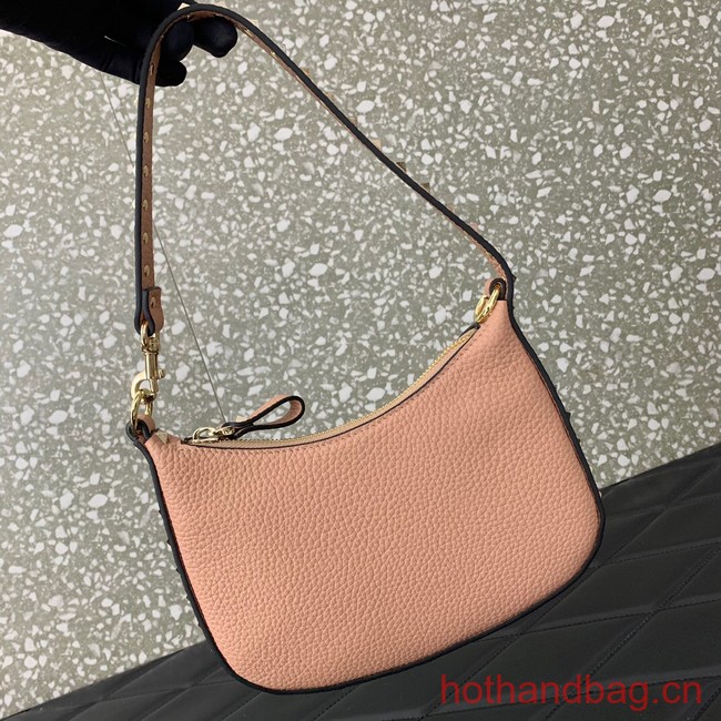 VALENTINO Rockstud calfskin small HOBO bag AG098 pink