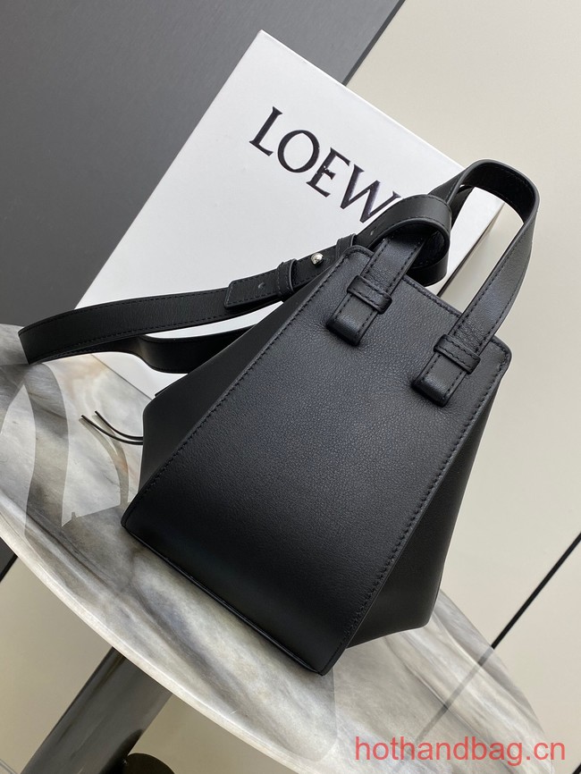 Loewe Classic Satin cow leather Hammock bag 96553 black
