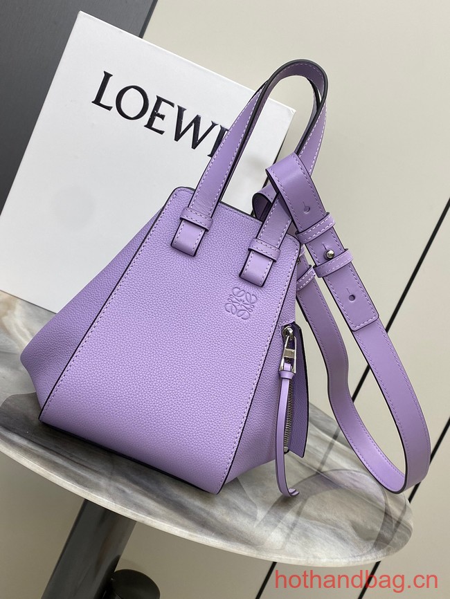 Loewe Classic Satin cow leather Hammock bag 96553 purple