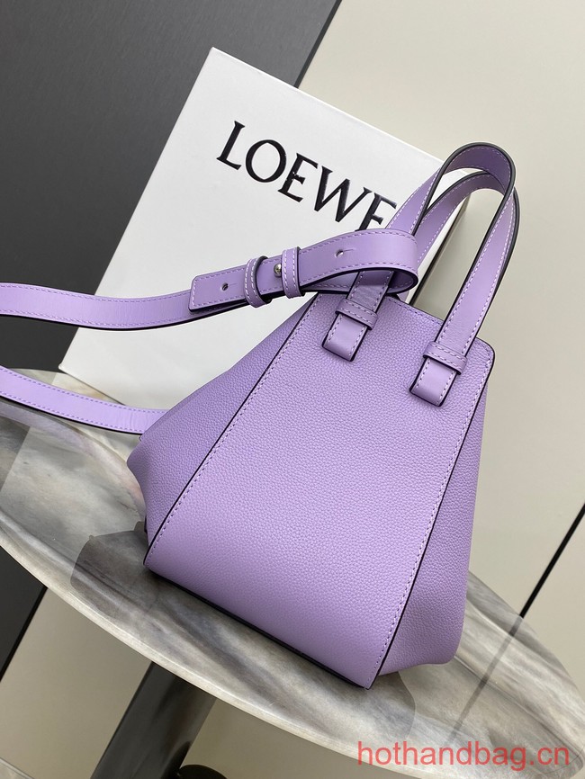 Loewe Classic Satin cow leather Hammock bag 96553 purple