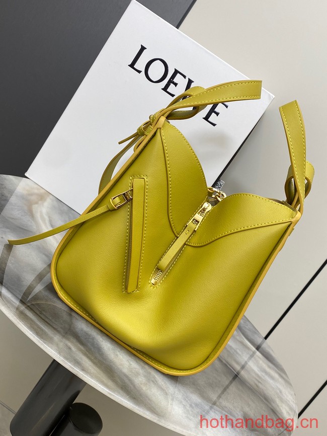 Loewe Classic Satin cow leather Hammock bag 96553 yellow