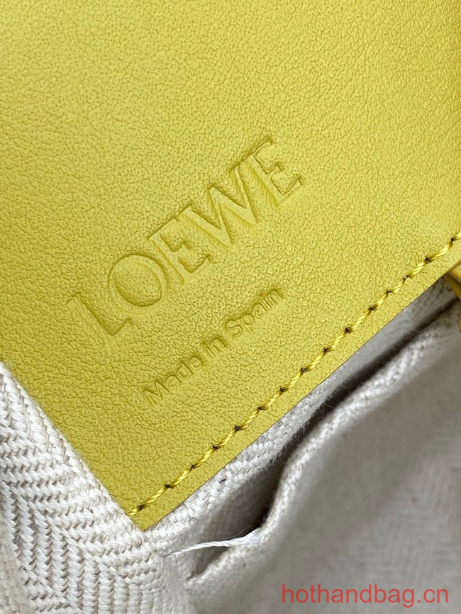 Loewe Classic Satin cow leather Hammock bag 96553 yellow