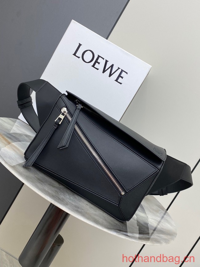 Loewe Small Classic Leather Puzzle Fanny Pack 02963 black