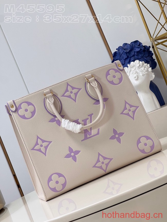 Louis Vuitton OnTheGo MM M45595 Beige&Light purple