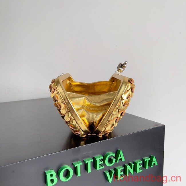 Bottega Veneta KnotIntreccio lamina leather 717622 Gold
