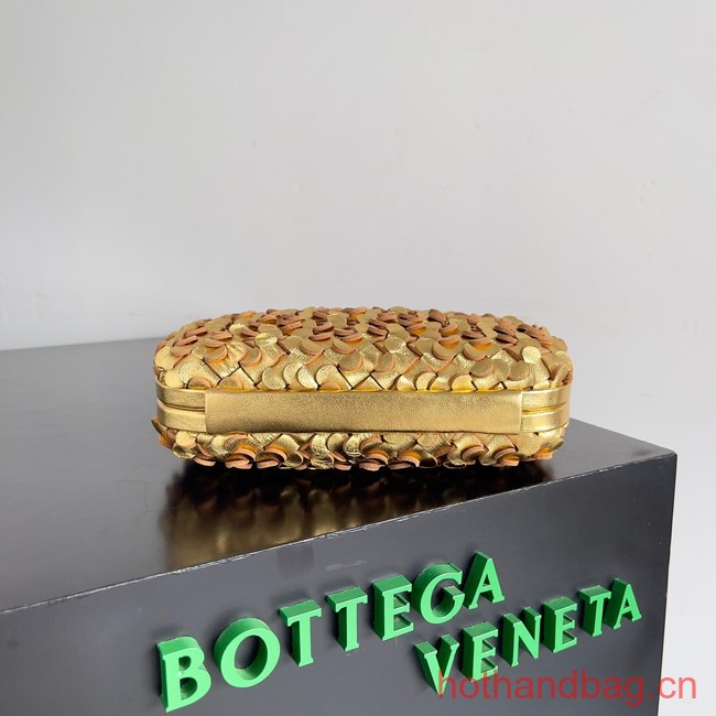 Bottega Veneta KnotIntreccio lamina leather 717622 Gold