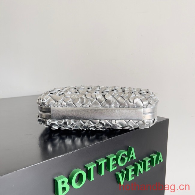 Bottega Veneta KnotIntreccio lamina leather 717622 Silver