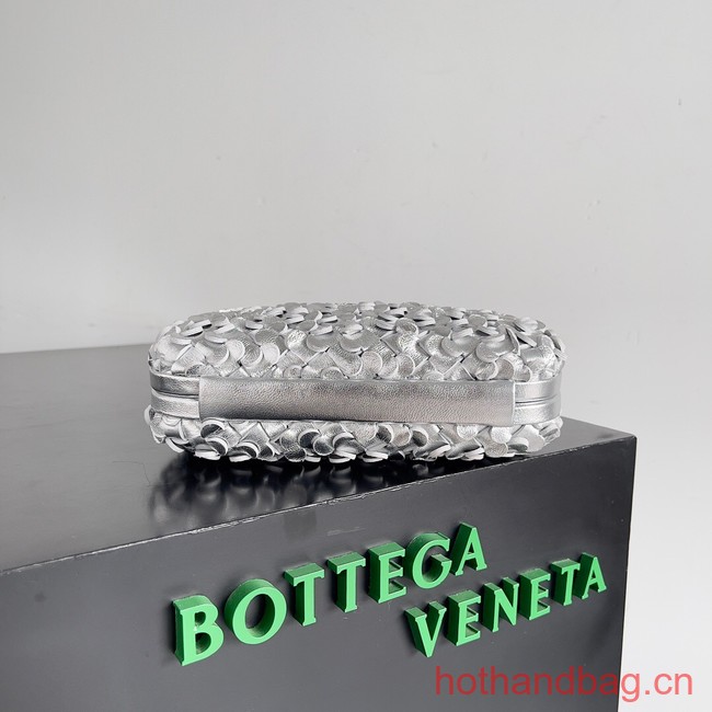 Bottega Veneta KnotIntreccio lamina leather 717622 Silver&Silver