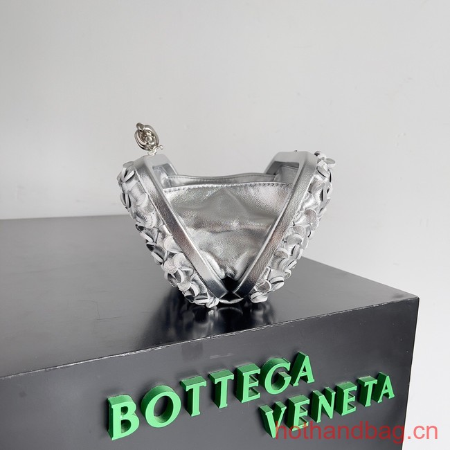 Bottega Veneta KnotIntreccio lamina leather 717622 Silver&Silver