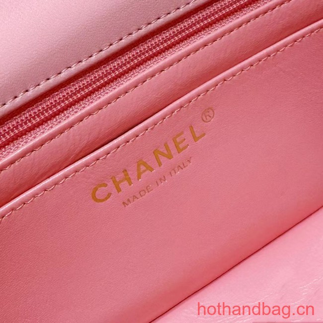 Chanel CLASSIC HANDBAG A01116 Coral Pink