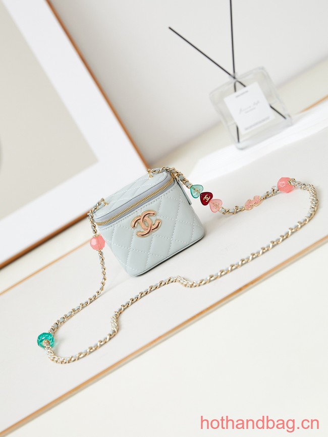 Chanel CLUTCH WITH CHAIN AP3230 light blue