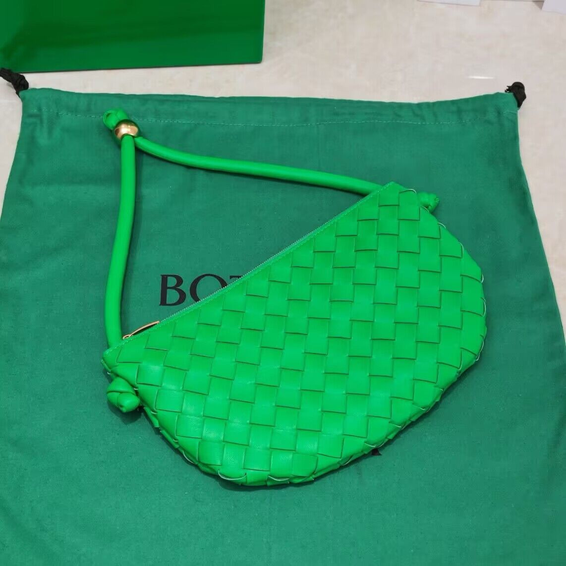 Bottega Veneta Small Turn Pouch Bag 6699 Green