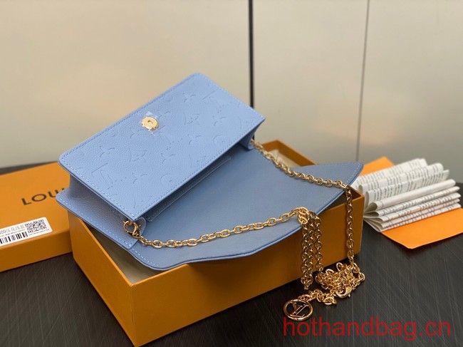 Louis Vuitton Wallet On Chain Lily M83233 Blue Hour