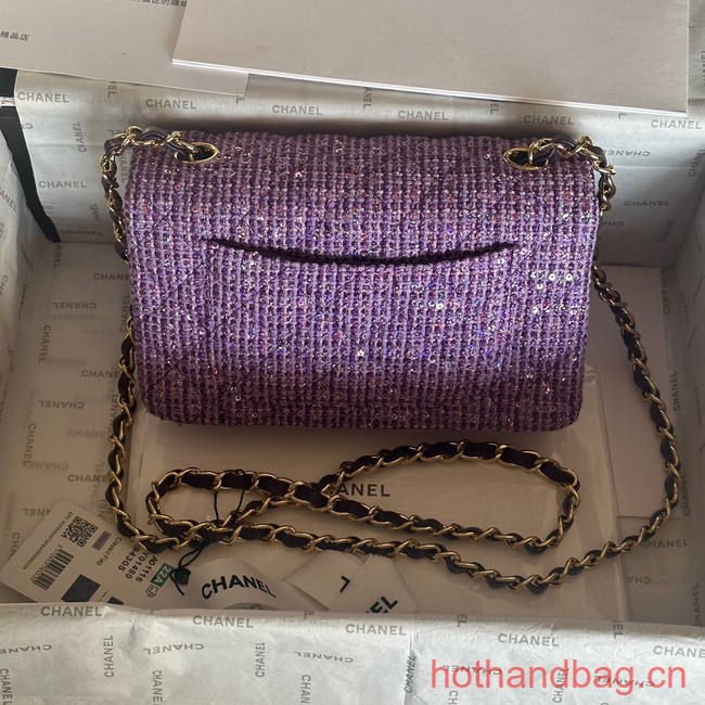 Chanel CLASSIC HANDBAG A01116 Purple