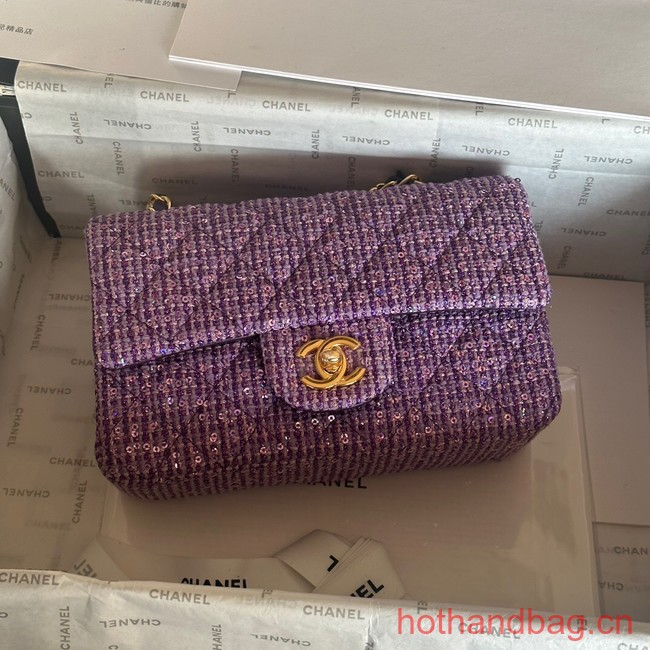 Chanel CLASSIC HANDBAG A01116 Purple