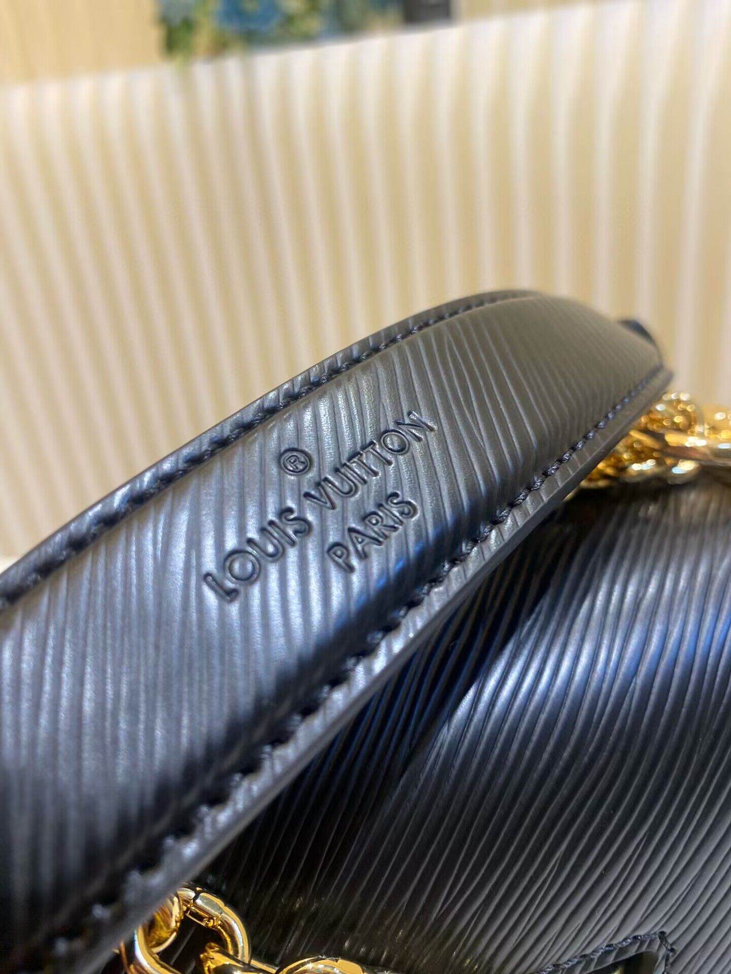 Louis Vuitton Epi Leather Twist PM M21119 Black Gold-Tone