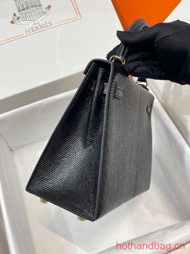 Hermes Kelly Shoulder Bags Original Leather KL2758 black