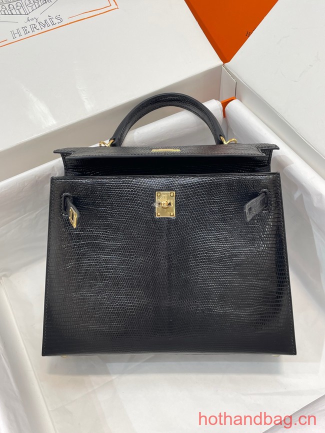 Hermes Kelly Shoulder Bags Original Leather KL2758 black