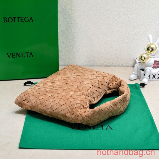 Bottega Veneta Medium Hop intrecciato suede top handle bag 763966 Acorn