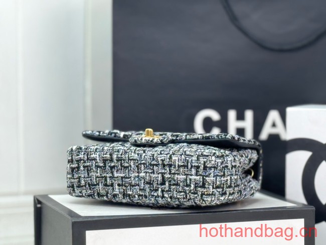 Chanel Tweed CLUTCH WITH CHAIN AS4151 black