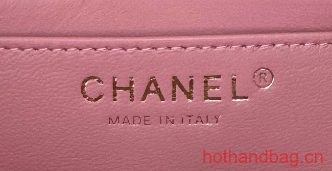 Chanel Tweed CLUTCH WITH CHAIN AS4151 pink