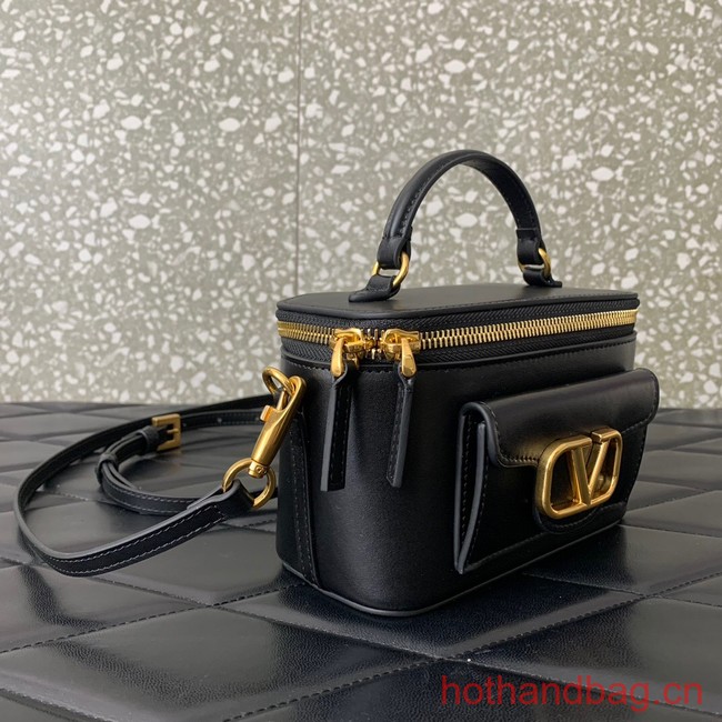 VALENTINO Mini LOCO calfskin box bag HT098 BLACK