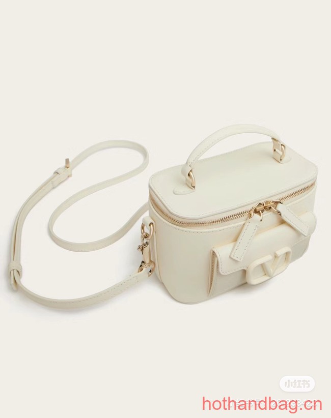 VALENTINO Mini LOCO calfskin box bag HT098 WHITE