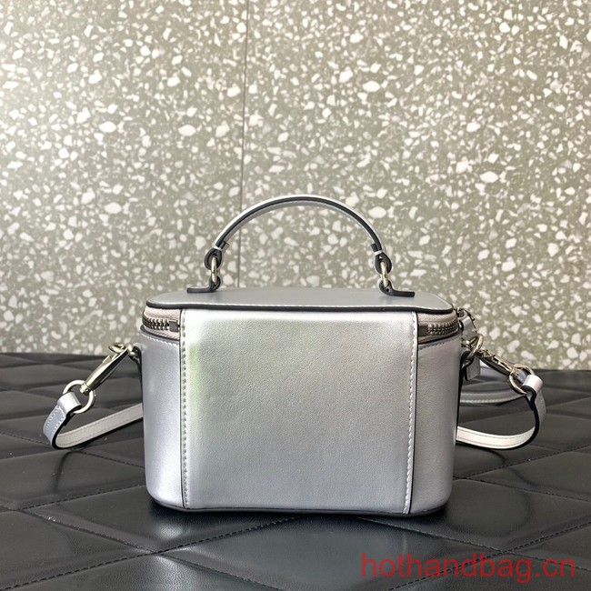 VALENTINO Mini LOCO calfskin box bag HT098 silver