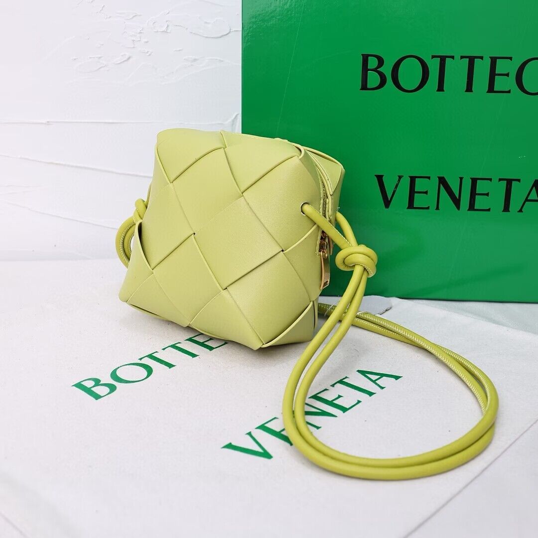 Bottega Veneta Mini Cassette Camera Bag 701915 Lemon